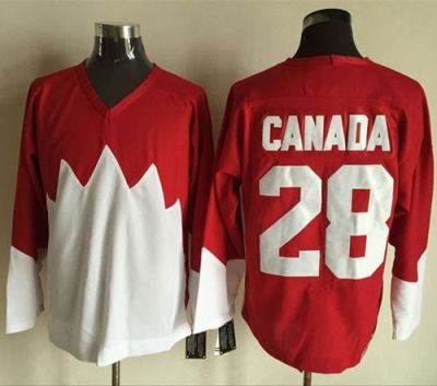 Olympic CA. #28 Canada Red White 1972 Commemorative CCM Stitched NHL Jersey