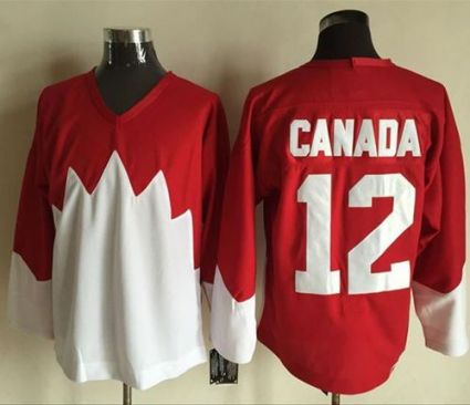 Olympic CA. #12 Canada Red White 1972 Commemorative CCM Stitched NHL Jersey