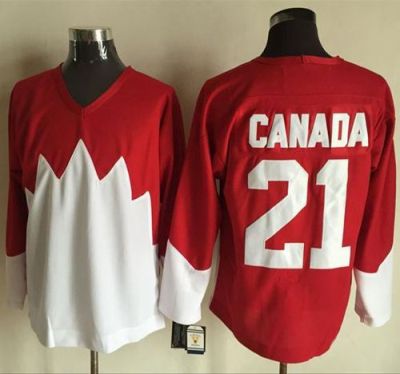 Olympic CA. #21 Canada Red White 1972 Commemorative CCM Stitched NHL Jersey