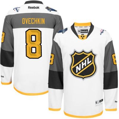 Washington Capitals #8 Alex Ovechkin White 2016 All Star Stitched NHL Jersey