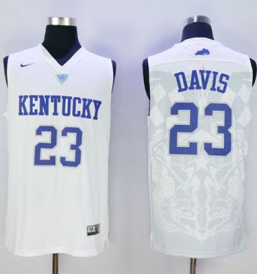 Kentucky Wildcats #23 Anthony Davis White Basketball Stitched NCAA Jersey