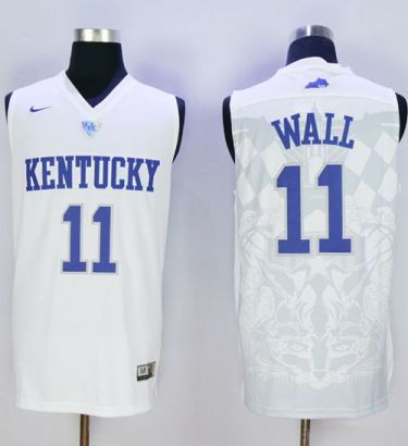 Kentucky Wildcats #11 John Wall White Basketball Stitched NCAA Jersey
