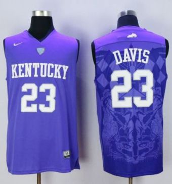 Kentucky Wildcats #23 Anthony Davis Blue Basketball Stitched NCAA Jersey