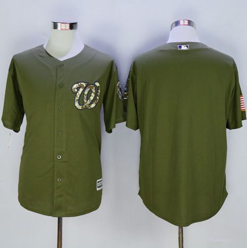 Washington Nationals Blank Green Camo New Cool Base Stitched MLB Jersey