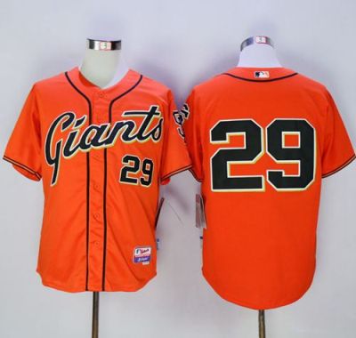 San Francisco Giants #29 Jeff Samardzija Orange Alternate Cool Base Stitched MLB Jersey