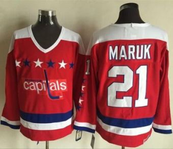 Washington Capitals #21 Dennis Maruk Red Alternate CCM Throwback Stitched NHL Jersey