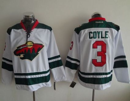 Minnesota Wild #3 Charlie Coyle White Stitched NHL Jersey