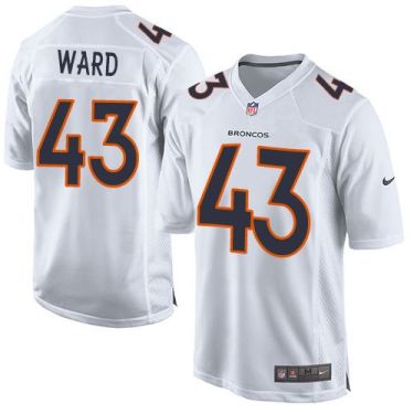 Nike Denver Broncos #43 T.J. Ward White Men's Stitched NFL Game Event Jersey