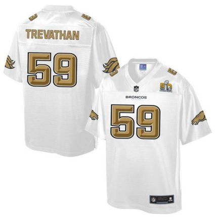Nike Denver Broncos #59 Danny Trevathan White Men's NFL Pro Line Super Bowl 50 Fashion Game Jersey