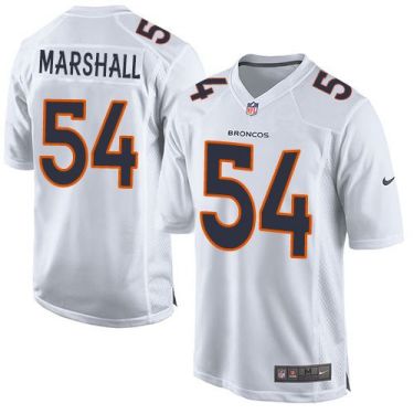 Nike Denver Broncos #54 Brandon Marshall White Men's Stitched NFL Game Event Jersey
