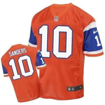 Nike Denver Broncos #10 Emmanuel Sanders Orange Throwback Men's Stitched NFL Elite Jersey
