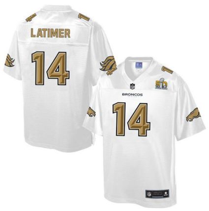 Nike Denver Broncos #14 Cody Latimer White Men's NFL Pro Line Super Bowl 50 Fashion Game Jersey