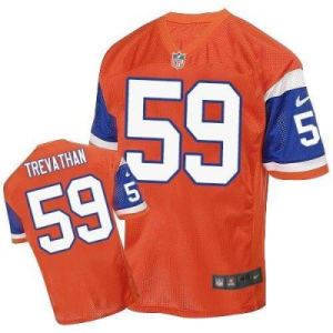 Nike Denver Broncos #59 Danny Trevathan Orange Throwback Men's Stitched NFL Elite Jersey