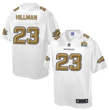 Nike Denver Broncos #23 Ronnie Hillman White Men's NFL Pro Line Super Bowl 50 Fashion Game Jersey