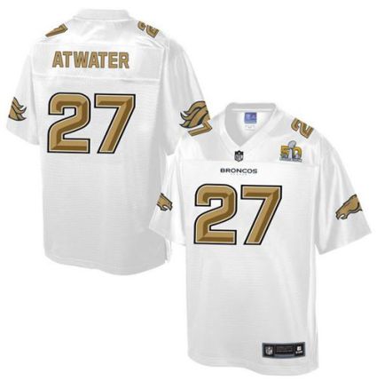 Nike Denver Broncos #27 Steve Atwater White Men's NFL Pro Line Super Bowl 50 Fashion Game Jersey
