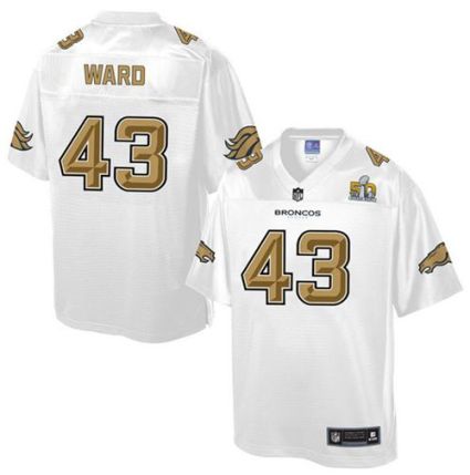 Nike Denver Broncos #43 T.J. Ward White Men's NFL Pro Line Super Bowl 50 Fashion Game Jersey