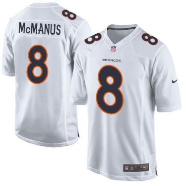 Nike Denver Broncos #8 Brandon McManus White Men's Stitched NFL Game Event Jersey