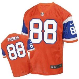 Nike Denver Broncos #88 Demaryius Thomas Orange Throwback Men's Stitched NFL Elite Jersey
