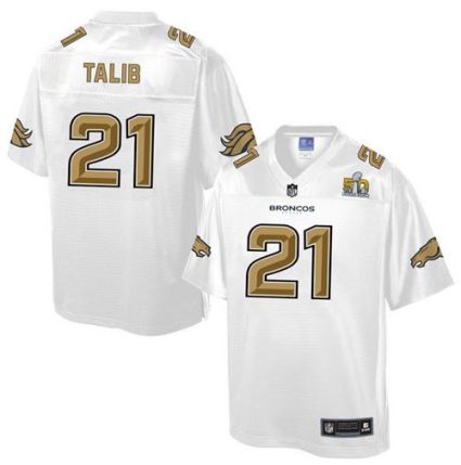 Nike Denver Broncos #21 Aqib Talib White Men's NFL Pro Line Super Bowl 50 Fashion Game Jersey
