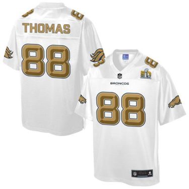 Nike Denver Broncos #88 Demaryius Thomas White Men's NFL Pro Line Super Bowl 50 Fashion Game Jersey
