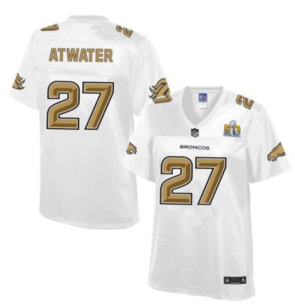 Women Nike Broncos #27 Steve Atwater White NFL Pro Line Super Bowl 50 Fashion Game Jersey
