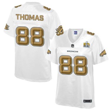 Women Nike Broncos #88 Demaryius Thomas White NFL Pro Line Super Bowl 50 Fashion Game Jersey