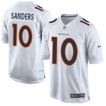 Youth Nike Broncos #10 Emmanuel Sanders White Stitched NFL Game Event Jersey