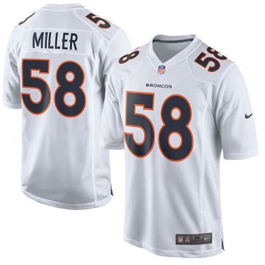 Youth Nike Broncos #58 Von Miller White Stitched NFL Game Event Jersey