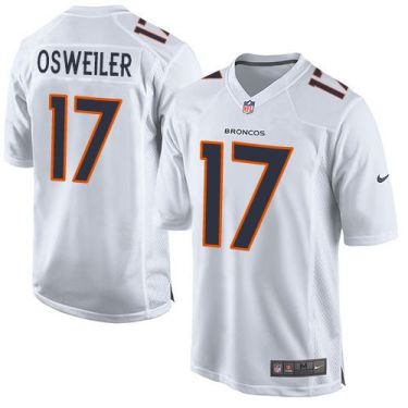 Youth Nike Broncos #17 Brock Osweiler White Stitched NFL Game Event Jersey