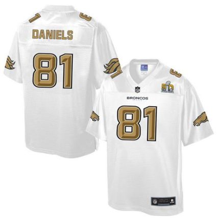 Youth Nike Broncos #81 Owen Daniels White NFL Pro Line Super Bowl 50 Fashion Game Jersey
