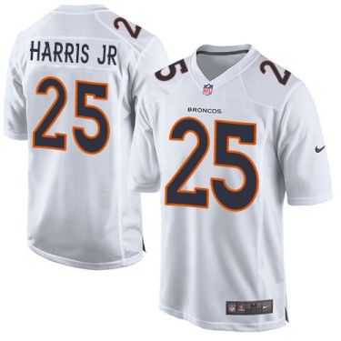 Youth Nike Broncos #25 Chris Harris Jr White Stitched NFL Game Event Jersey