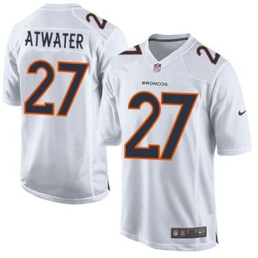 Youth Nike Broncos #27 Steve Atwater White Stitched NFL Game Event Jersey