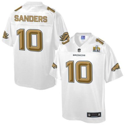 Youth Nike Denver Broncos #10 Emmanuel Sanders White NFL Pro Line Super Bowl 50 Fashion Game Jersey
