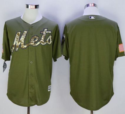 New York Mets Blank Green Camo New Cool Base Stitched MLB Jersey