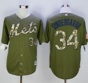 New York Mets #34 Noah Syndergaard Green Camo New Cool Base Stitched MLB Jersey New York Mets #34 Noah Syndergaard Green Camo New Cool Base Stitched MLB Jersey