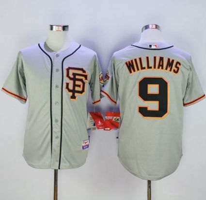 San Francisco Giants #9 Matt Williams Grey Cool Base Road 2 Stitched MLB Jersey