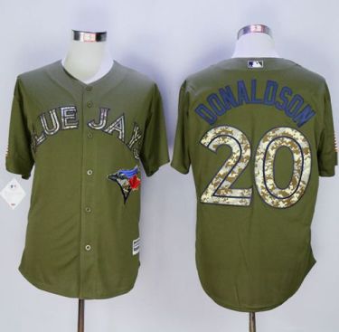 Toronto Blue Jays #20 Josh Donaldson Green Camo New Cool Base Stitched MLB Jersey Toronto Blue Jays #20 Josh Donaldson Green Camo New Cool Base Stitched MLB Jersey