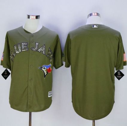 Toronto Blue Jays Blank Green Camo New Cool Base Stitched MLB Jersey