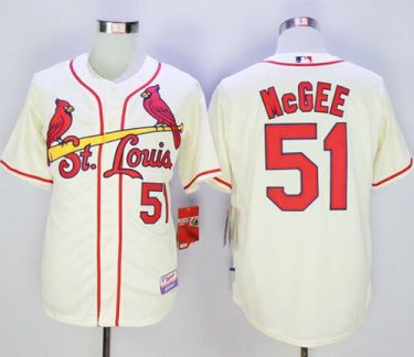 St. Louis Cardinals #51 Willie McGee Cream Cool Base Stitched MLB Jersey St. Louis Cardinals #51 Willie McGee Cream Cool Base Stitched MLB Jersey