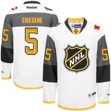 Calgary Flames #5 Mark Giordano White 2016 All Star Stitched NHL Jersey
