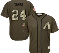 Arizona Diamondbacks #24 Yasmany Tomas Green Salute to Service Stitched MLB Jersey