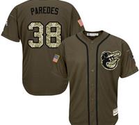 Baltimore Orioles #38 Jimmy Paredes Green Salute to Service Stitched MLB Jersey