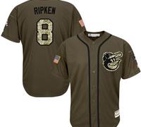 Baltimore Orioles #8 Cal Ripken Green Salute to Service Stitched MLB Jersey