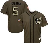 Baltimore Orioles #5 Brooks Robinson Green Salute to Service Stitched MLB Jersey