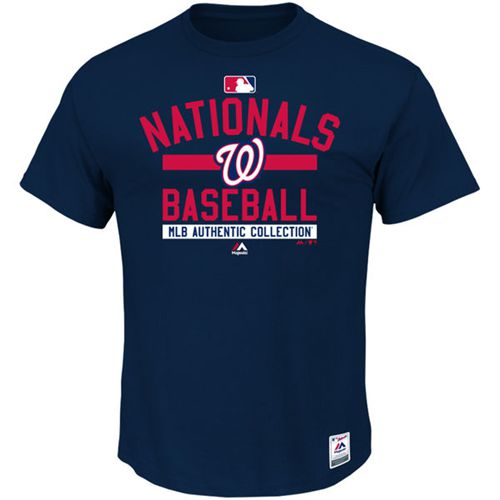 Washington Nationals Majestic Big Tall Authentic Collection Team Navy Property T-Shirt
