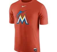 Miami Marlins Nike Authentic Collection Legend Logo 1.5 Performance Orange T-Shirt