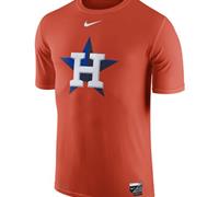 Houston Astros Nike Authentic Collection Legend Logo 1.5 Performance Orange T-Shirt