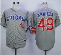 Chicago Cubs #49 Jake Arrieta Grey Road Cool Base Stitched Baseball Jersey
