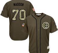 Chicago Cubs #70 Joe Maddon Green Salute to Service Stitched Baseball Jersey