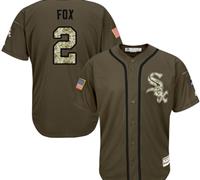 Chicago White Sox #2 Nellie Fox Green Salute to Service Stitched Baseball Jersey